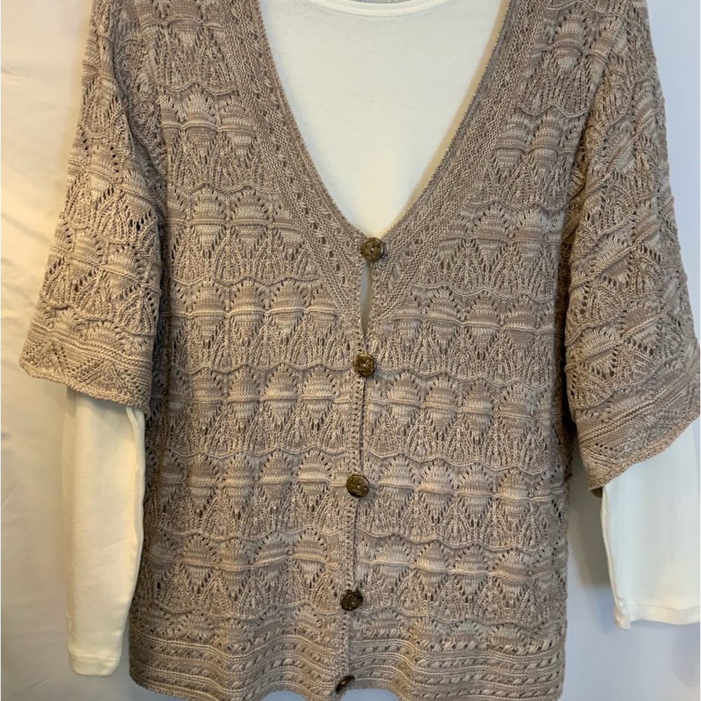Patterned Knit Cardigan